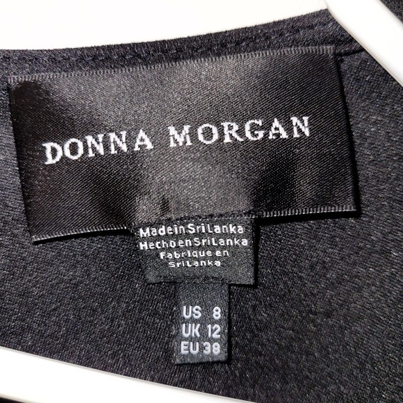 Donna Morgan Classic Black Midi Dress - Picture 6 of 6